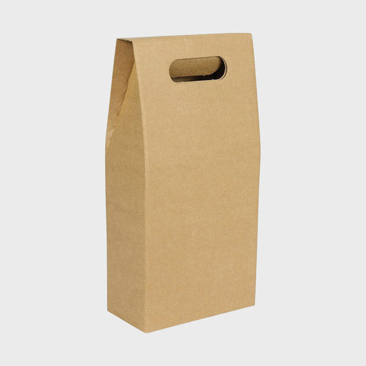 2 Bottle Gift Box / Carton - Kraft-Gift Bags / Gift Boxes-Fountainhall Wines