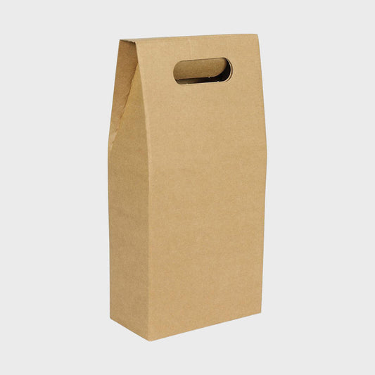 2 Bottle Gift Carton - Kraft-Gift Bags / Gift Boxes-5026743042324-Fountainhall Wines