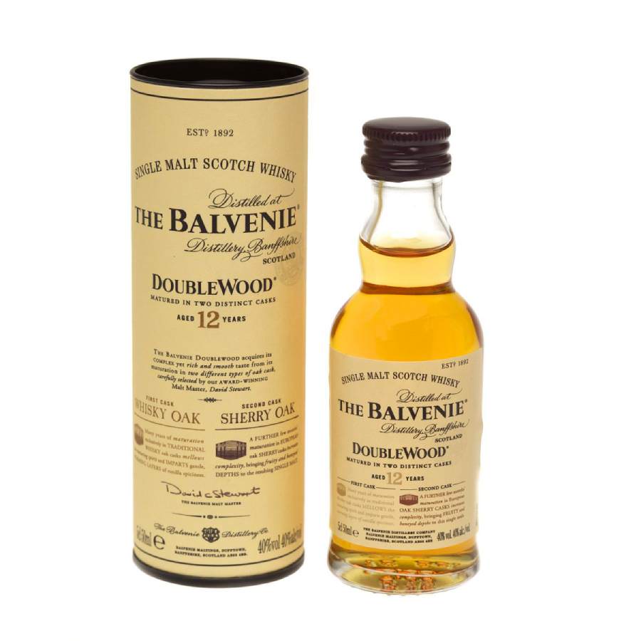 5cl Balvenie Doublewood 12 Year Old-Miniatures-5010327529219-Fountainhall Wines