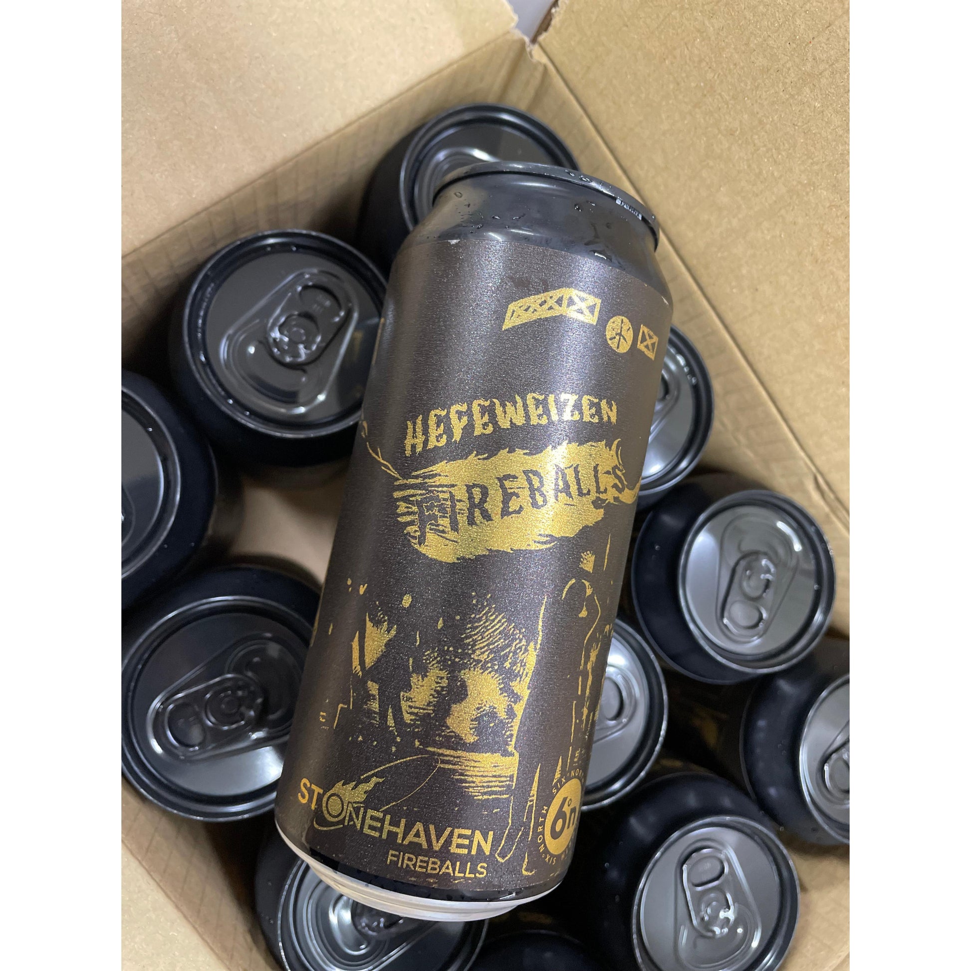 6 Degrees North (6DN) Stonehaven Fireballs Hefeweizen 440ml Can-Scottish Beers-Fountainhall Wines