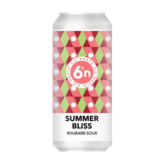 6 Degrees North (6DN) Summer Bliss - Rhubarb Sour 440ml Can-Scottish Beers-5060371071028-Fountainhall Wines
