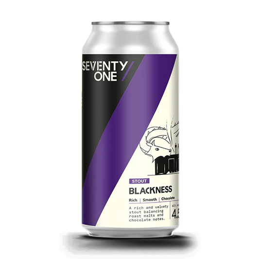 71 Brewing Blackness - Stout 440ml Can - Fountainhall Wines