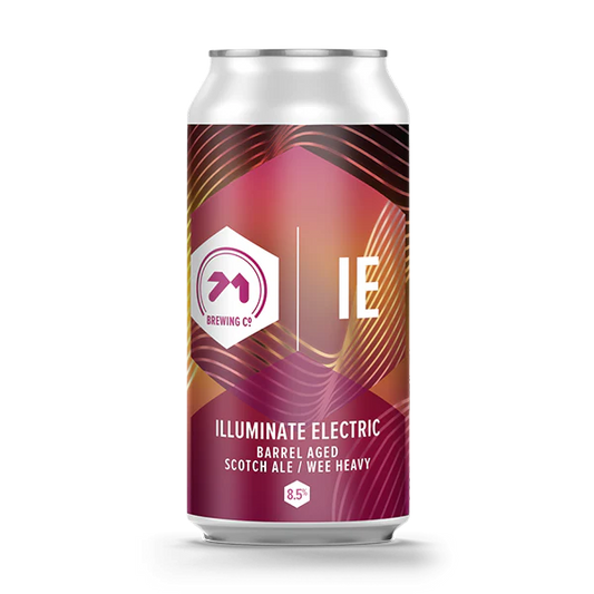 71 Brewing Illuminate Electric - Barrel Aged Scotch Ale  Wee Heavy 440ml Can - Fountainhall Wines