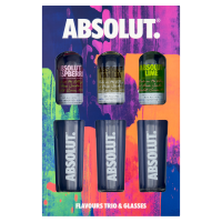 Absolut Flavours Trio & Glasses - 3x5cl + Glasses-Vodka-5038635076331-Fountainhall Wines