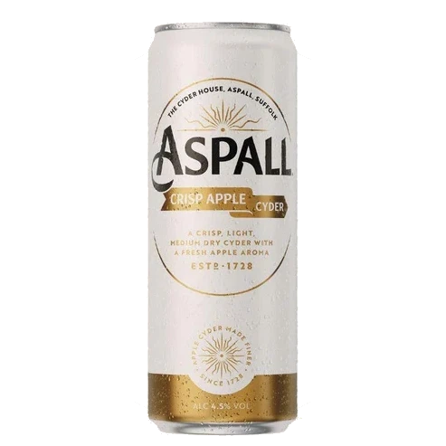 Aspall Crisp Apple Premium Cyder 330ml Can (Best Before 27/12/25)-Cider-Fountainhall Wines