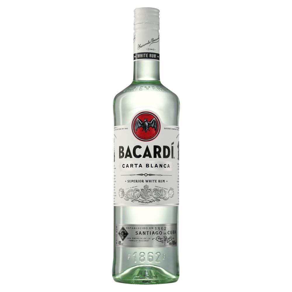 Bacardi Carta Blanca - Superior White Rum 70cl-White Rum-5010677012324-Fountainhall Wines