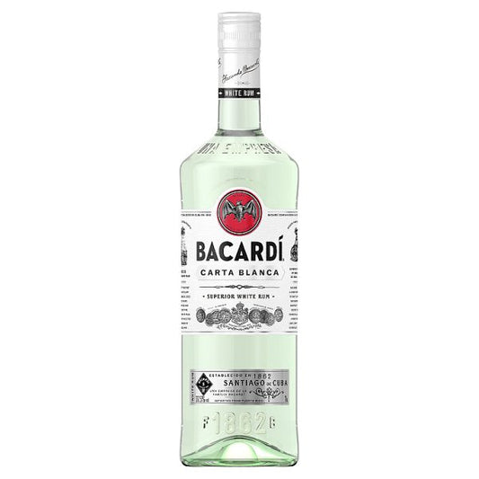 Bacardi Carta Blanca - Superior White Rum Litre-White Rum-5010677012270-Fountainhall Wines
