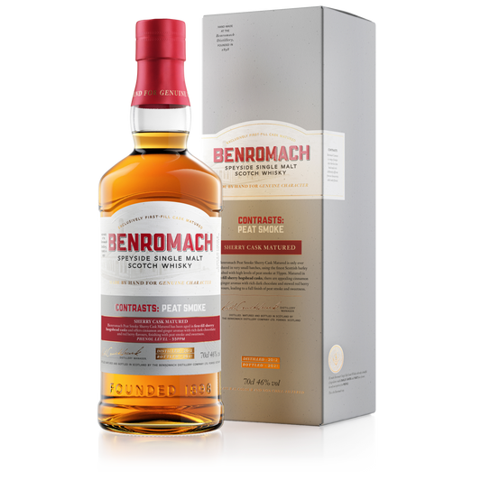 Benromach Contrasts: Peat Smoke Sherry Cask Matured - Single Malt Scotch Whisky-Single Malt Scotch Whisky-5020613084704-Fountainhall Wines