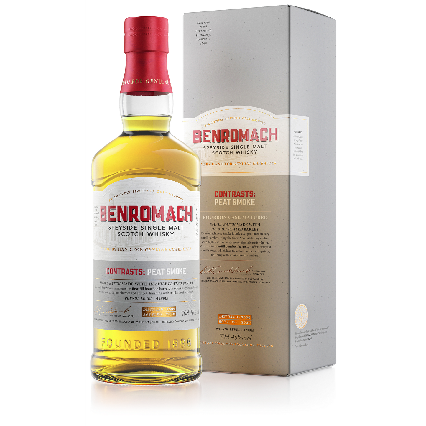 Benromach Contrasts: Peat Smoke - Single Malt Scotch Whisky-Single Malt Scotch Whisky-5020613068148-Fountainhall Wines
