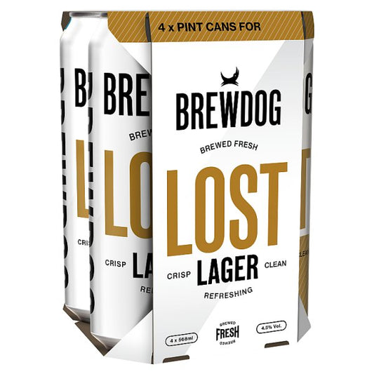 Brewdog Lost Lager 4x568ml Can (Price Marked £7.25)-Scottish Beers-Fountainhall Wines