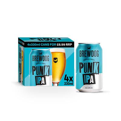 Brewdog Punk - IPA 4x330ml Can (Price Marked £6.99)-Scottish Beers-Fountainhall Wines
