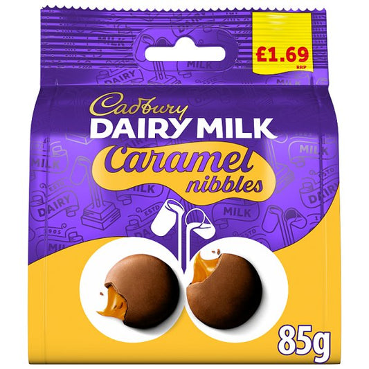 Cadbury Dairy Milk Caramel Nibbles 85G (Price Marked £1.69)-Confectionery-Fountainhall Wines