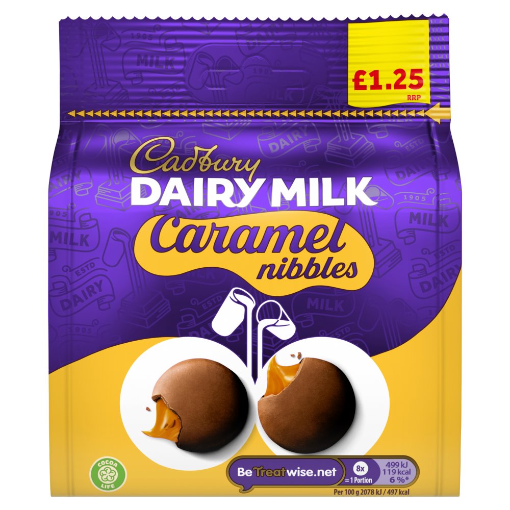 Cadbury Dairy Milk Caramel Nibbles 95G (Price Marked £1.25)-Confectionery-7622201703561-Fountainhall Wines