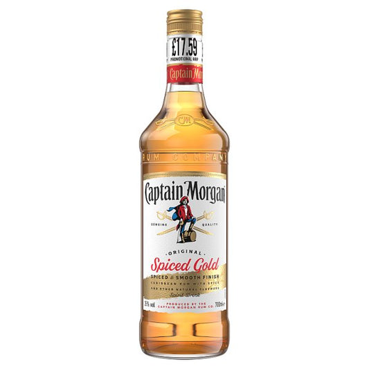 Captain Morgan Original Spiced Gold 70cl (Price Marked £17.59)-Spiced Rum-Fountainhall Wines