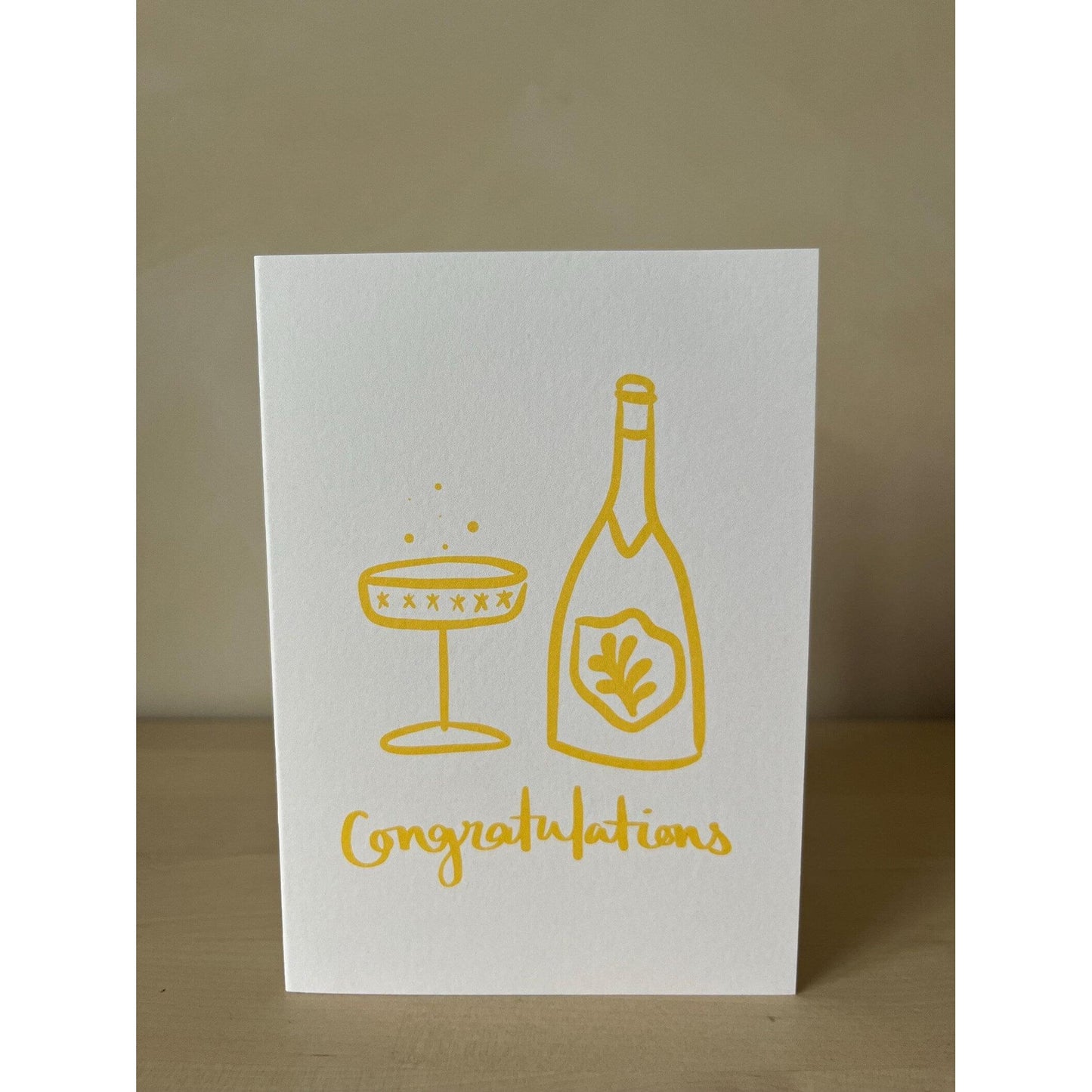 Congratulations Greetings Card - by Sarah Nolloth Illustration-Fountainhall Wines