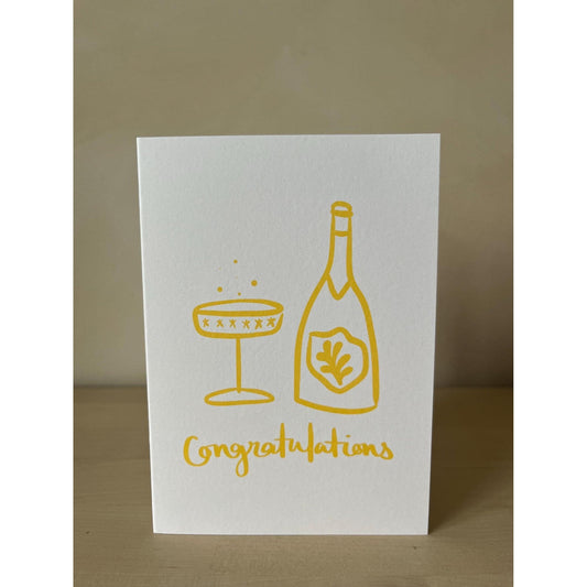 Congratulations Greetings Card - by Sarah Nolloth Illustration-Fountainhall Wines