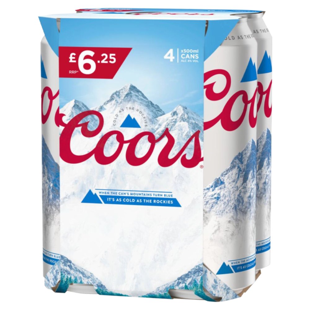 Coors Light 4X500ml (Price Marked £6.25)-World Beer-5010038489857-Fountainhall Wines