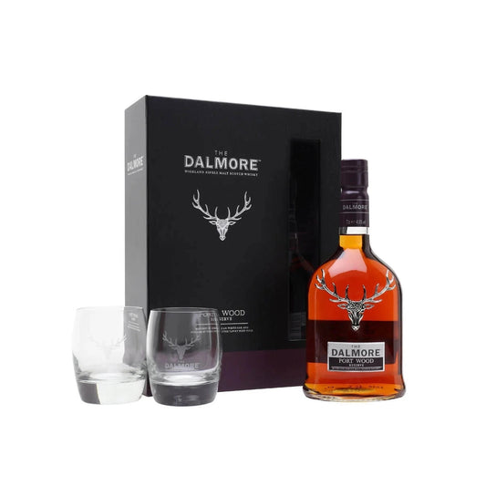 Dalmore Port Wood Reserve + 2 Glasses Gift Pack - Single Malt Scotch Whisky-Single Malt Scotch Whisky-Fountainhall Wines