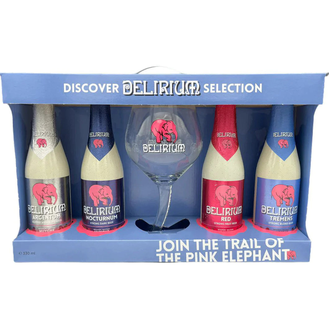 Delirium Discovery Gift Pack 330ml x 4 + Glass-World Beer-Fountainhall Wines