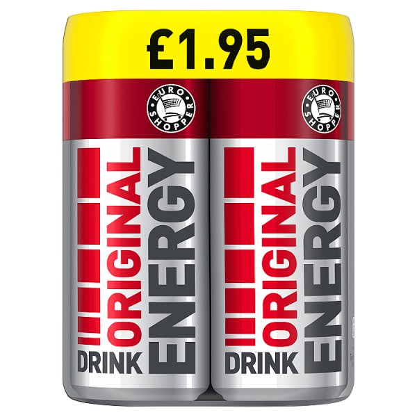 Euro Shopper Original Energy Drink 4x250ml Can (Price Marked £1.95)-Soft Drink-Fountainhall Wines