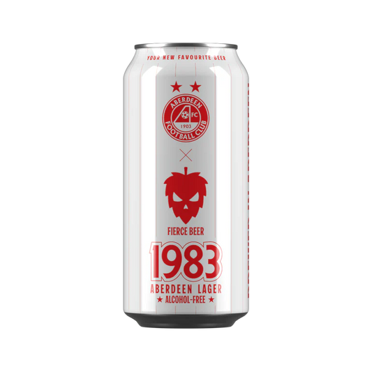 Fierce 1983 0.5 Alcohol Free Lager (Aberdeen FC Collab) 440ml Can-Scottish Beers-5060468515961-Fountainhall Wines