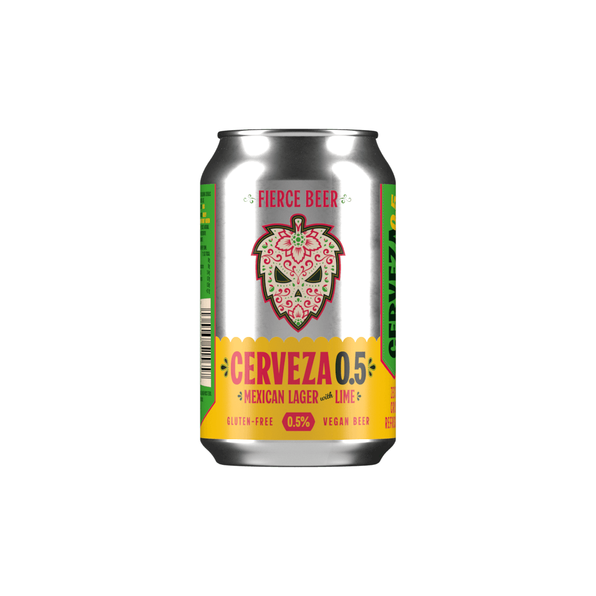 Fierce Cerveza Alcohol Free Mexican Lager 0.5% 330ml Can-Scottish Beers-5060468515657-Fountainhall Wines