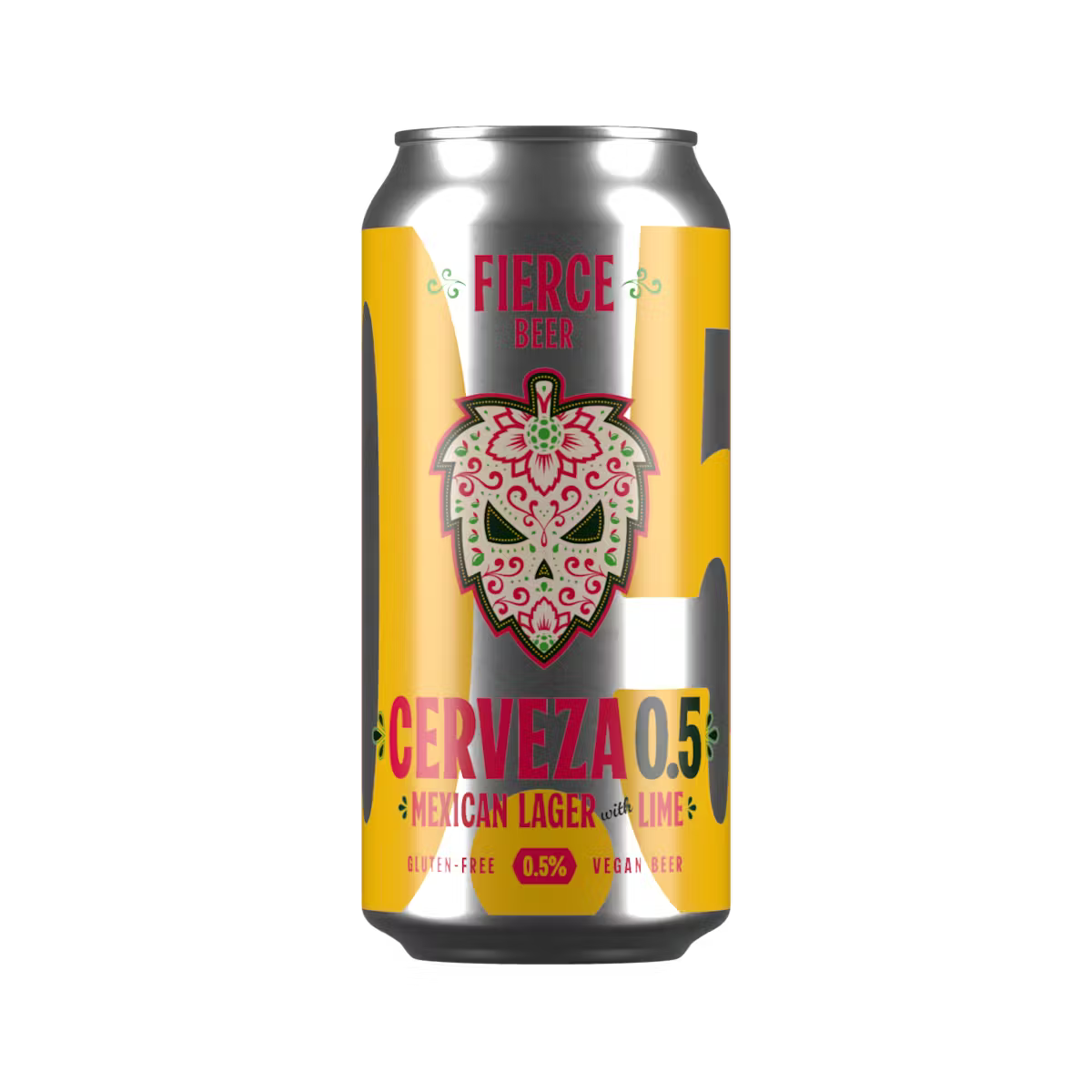 Fierce Cerveza Alcohol Free Mexican Lager 0.5% 440ml Can-Scottish Beers-Fountainhall Wines