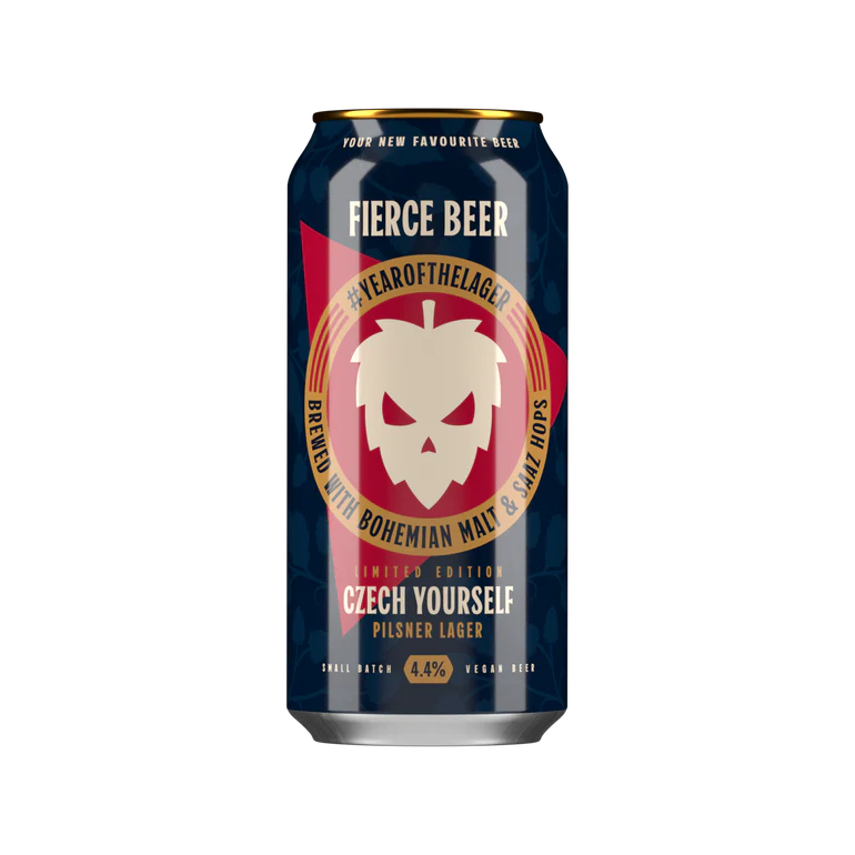 Fierce Czech Yourself Lager 440ml Can-Scottish Beers-5060468515695-Fountainhall Wines