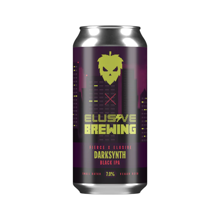 Fierce Darksynth (Elusive Brewing Collab) - Black IPA 440ml Can-Scottish Beers-5060468515558-Fountainhall Wines