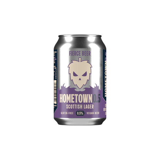 Fierce Hometown Lager 0.5% 330ml Can-Scottish Beers-5060468515640-Fountainhall Wines