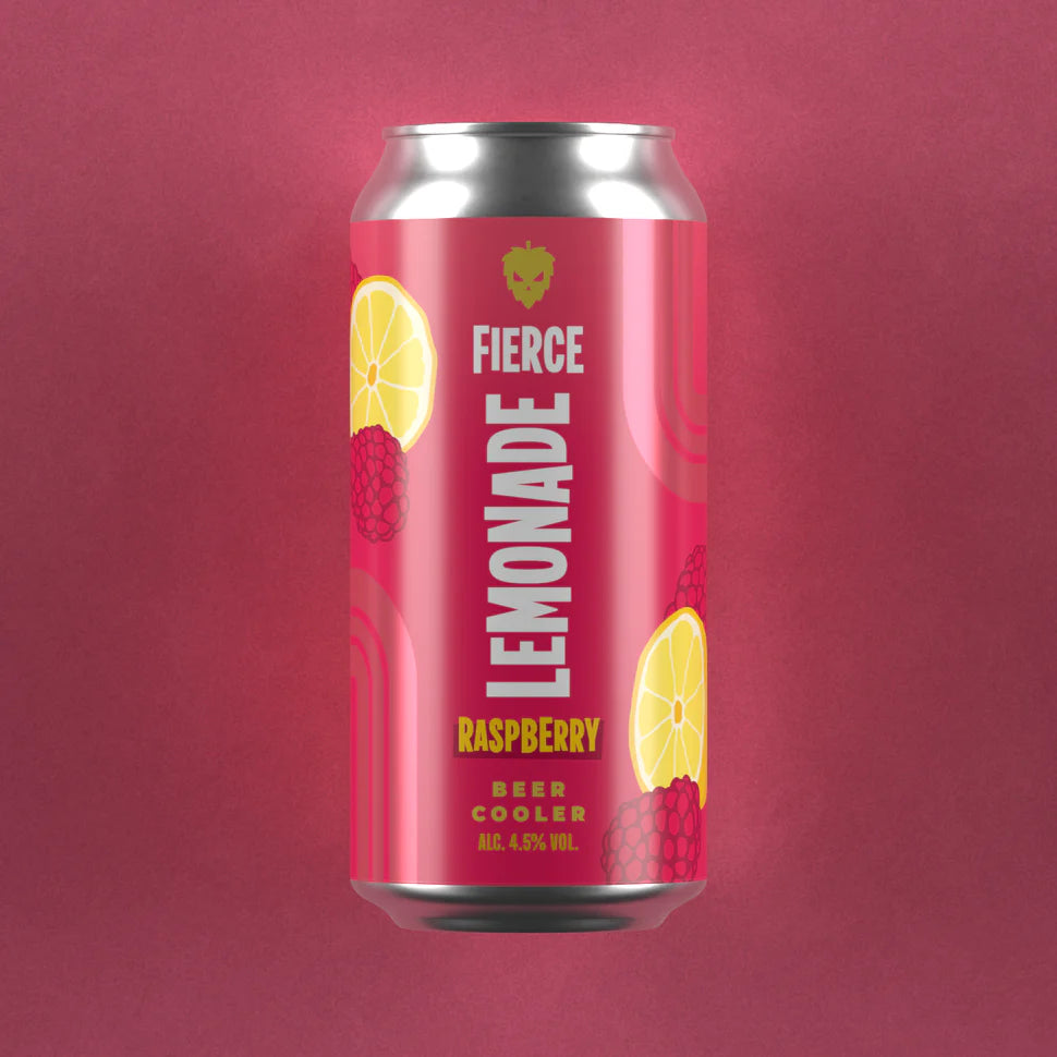 Fierce Lemonade with Raspberry 440ml Beer Cooler-Scottish Beers-Fountainhall Wines