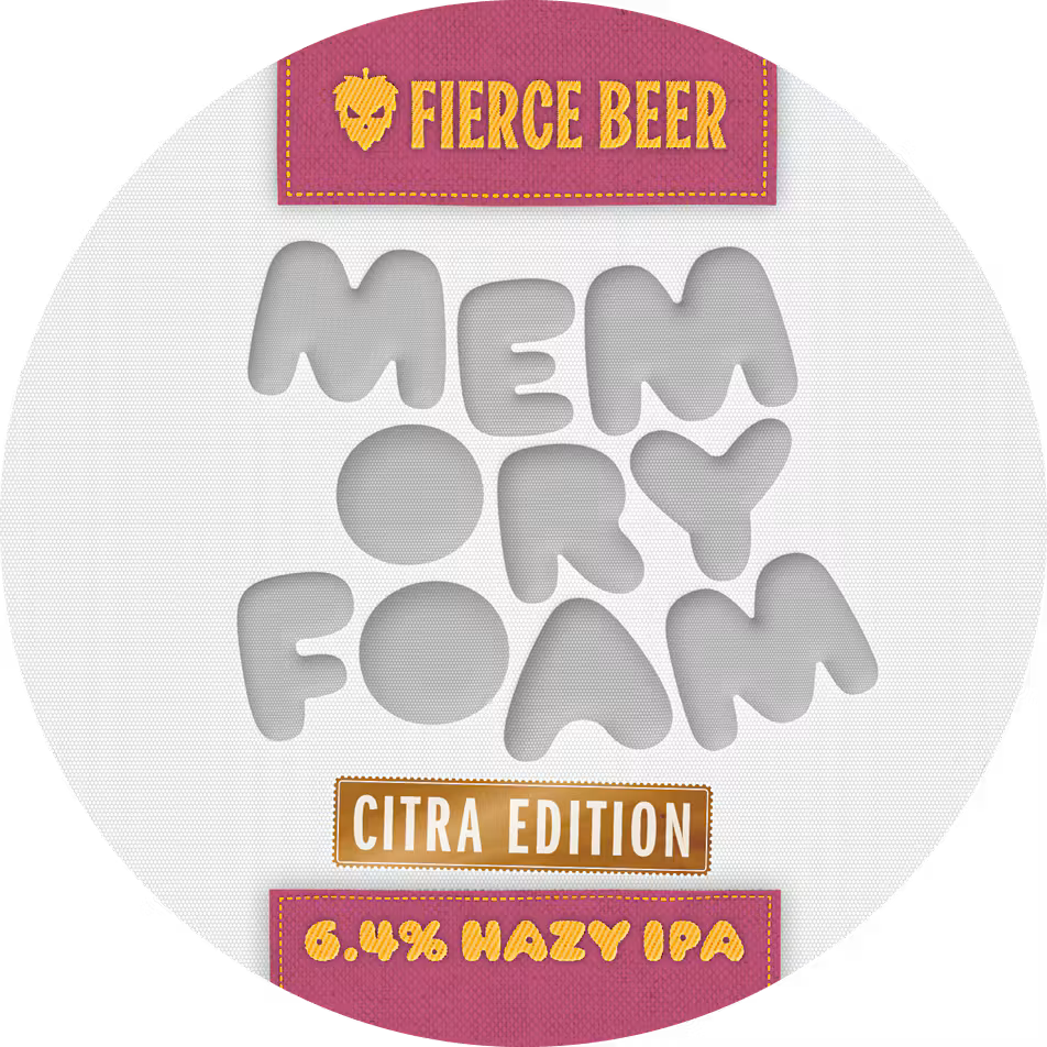 Fierce Memory Foam V2 (Citra Edition) Hazy IPA 440ml-Scottish Beers-Fountainhall Wines