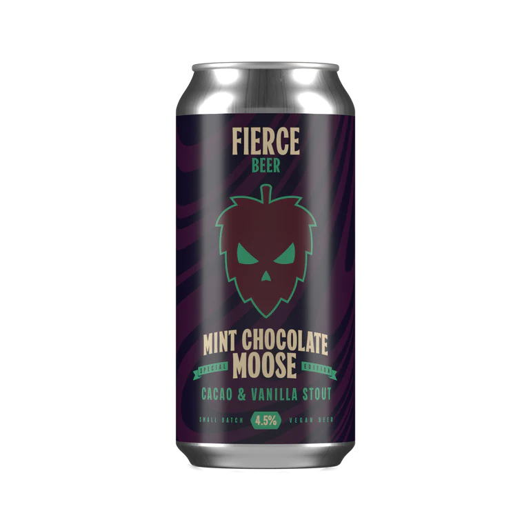 Fierce Mint Chocolate Moose - Cacao & Vanilla Stout 440ml Can-Scottish Beers-5060468515398-Fountainhall Wines
