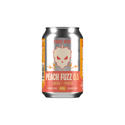 Fierce Peach Fuzz 0.5 Lager With Peach 330ml Can-Scottish Beers-5060468515664-Fountainhall Wines