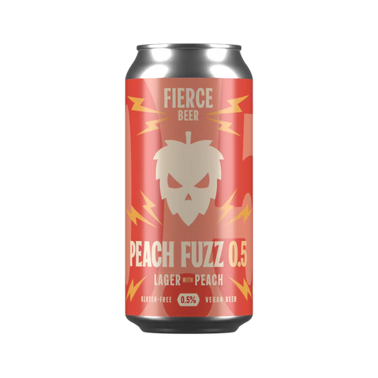 Fierce Peach Fuzz 0.5 Lager With Peach 440ml Can-Scottish Beers-Fountainhall Wines