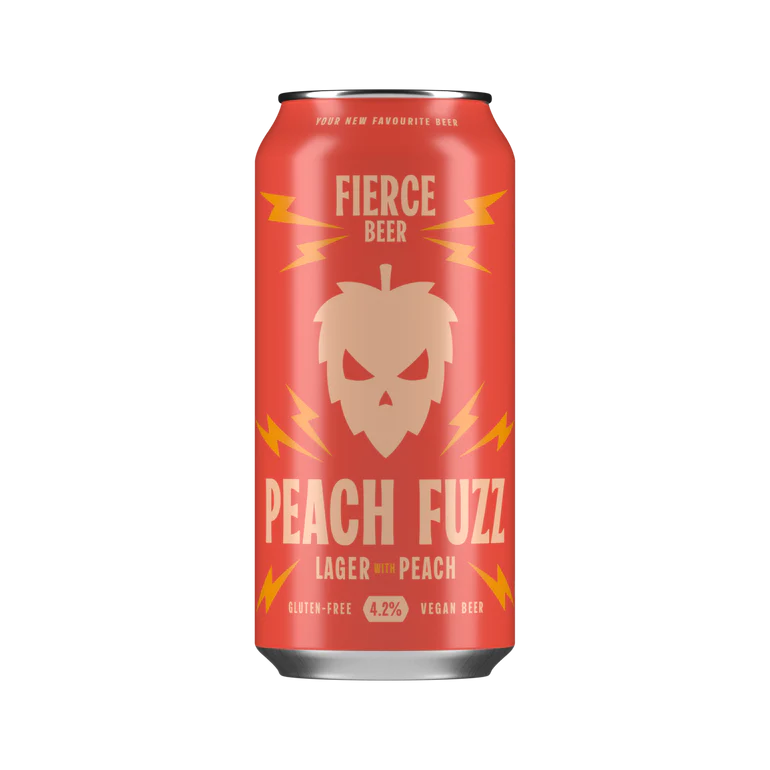 Fierce Peach Fuzz Lager 440ml Can-Scottish Beers-5060468515572-Fountainhall Wines