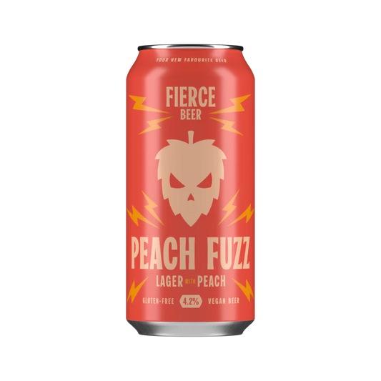 Fierce Peach Fuzz Lager 440ml Can-Scottish Beers-5060468515572-Fountainhall Wines