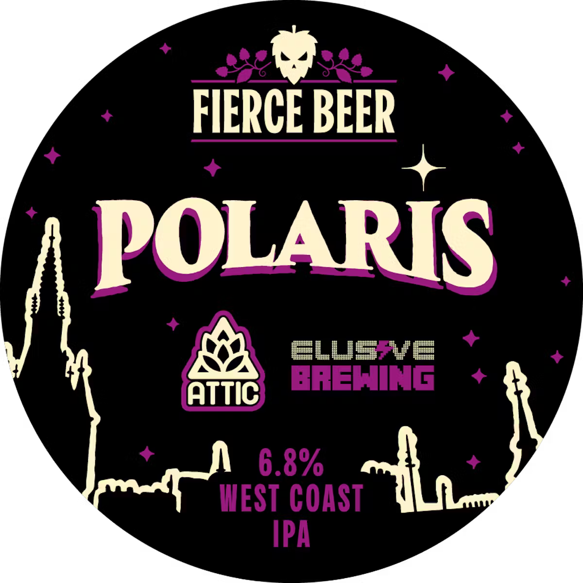 Fierce Polaris 2026 (Attic & Elusive Collab) - West Cost IPA 440ml Can-Scottish Beers-Fountainhall Wines