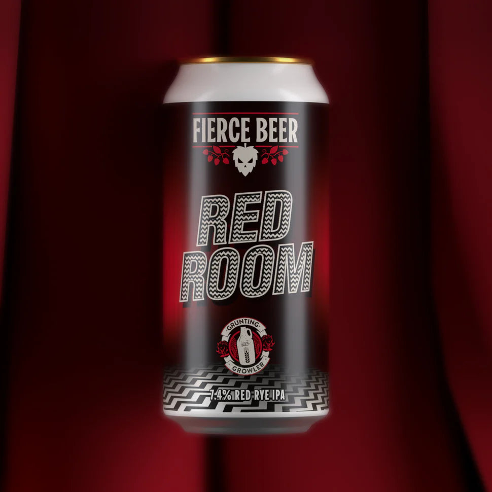 Fierce Red Room (Grunting Growler Collab) Red Rye IPA 440ml Can-Scottish Beers-Fountainhall Wines