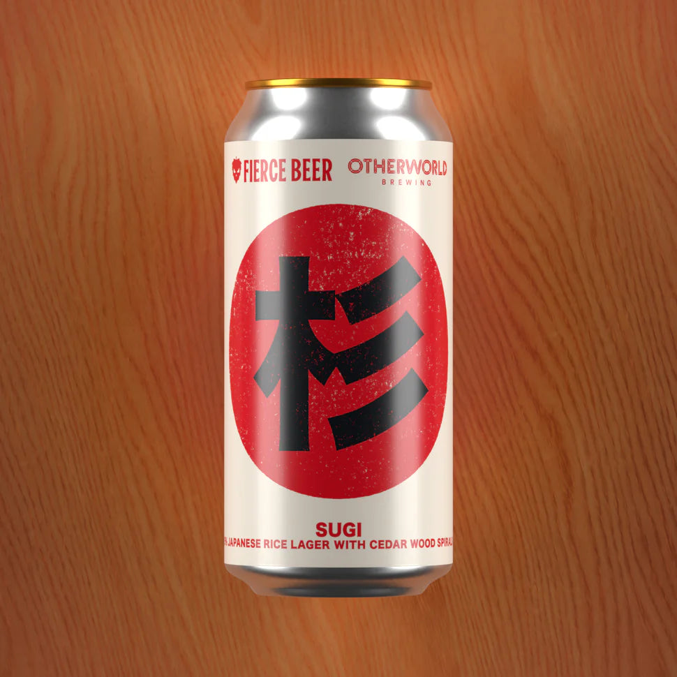 Fierce Sugi (Otherworld Collab) - Japanese-Style Rice Lager 440ml Can-Scottish Beers-Fountainhall Wines