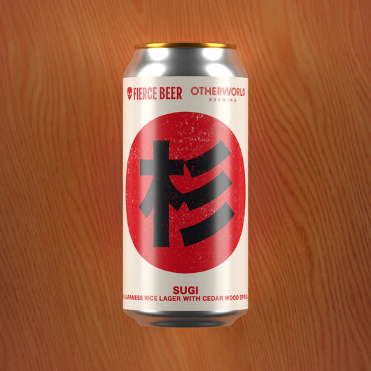 Fierce Sugi (Otherworld Collab) - Japanese-Style Rice Lager 440ml Can-Scottish Beers-Fountainhall Wines
