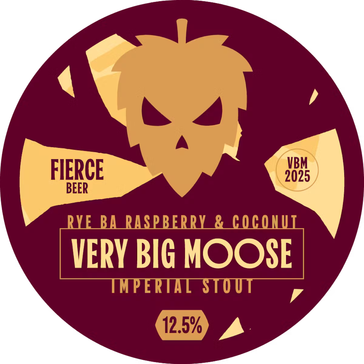 Fierce Very Big Moose 2025 Rye BA Raspberry & Coconut 330ml Can-Scottish Beers-Fountainhall Wines
