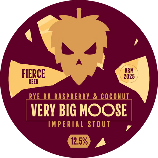 Fierce Very Big Moose 2025 Rye BA Raspberry & Coconut 330ml Can-Scottish Beers-Fountainhall Wines