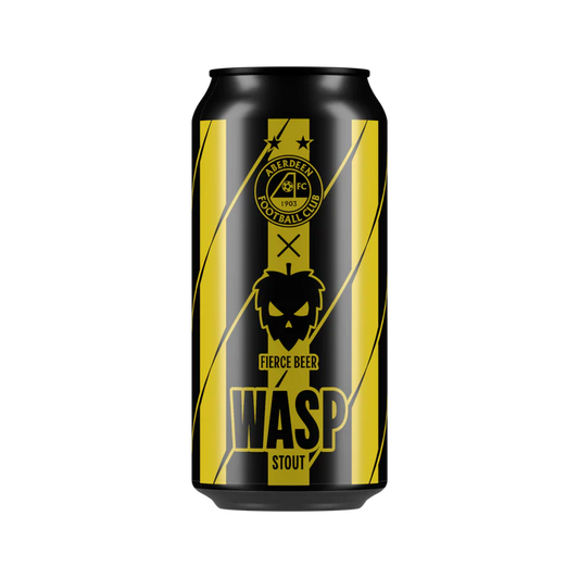 Fierce Wasp Stout (Aberdeen FC Collab) 440ml Can - Fountainhall Wines