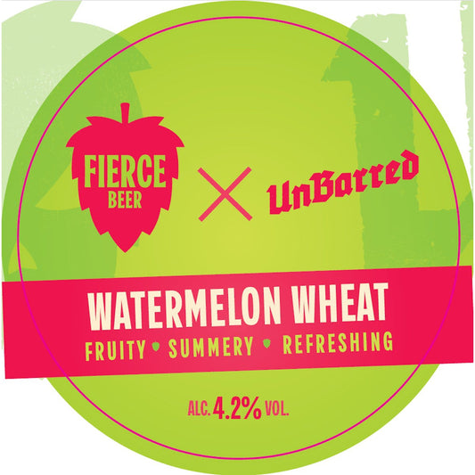 Fierce Watermelon Wheat (Unbarred Collab) 440ml Can-Scottish Beers-5060468514957-Fountainhall Wines