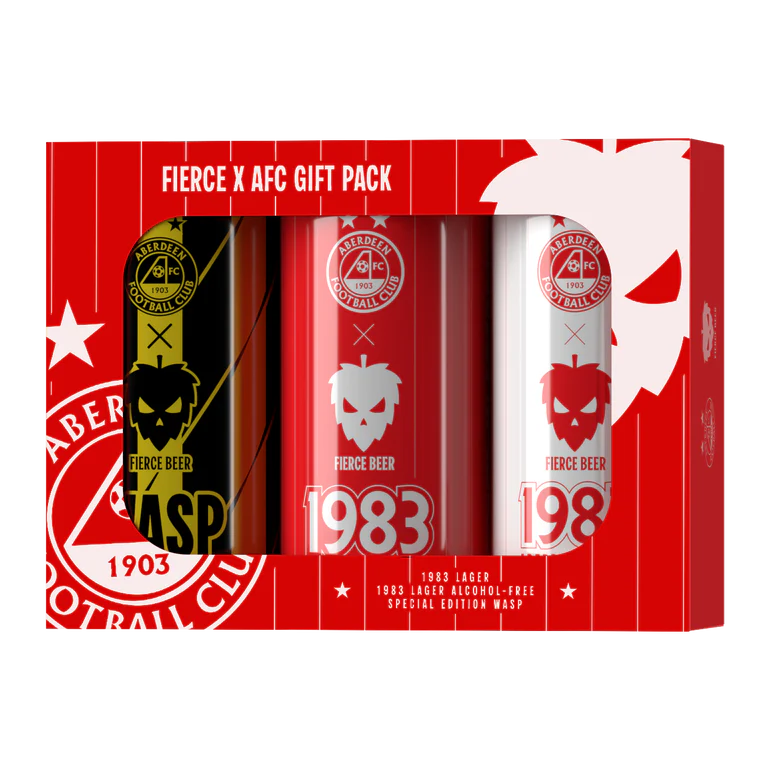 Fierce x AFC Gift Pack 3 x 440ml Can-Scottish Beers-5060468516241-Fountainhall Wines