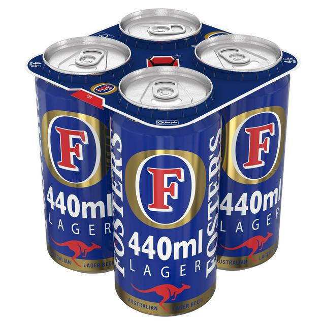 Foster's Lager 4x440ml Cans-Beer-Fountainhall Wines