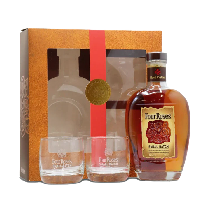 Four Roses Small Batch Bourbon with Two Glasses-American Whiskey-798190221731-Fountainhall Wines