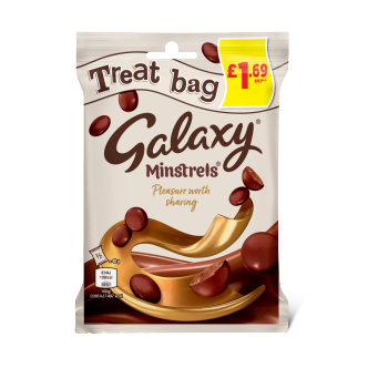 Galaxy Minstrels Chocolate Treat Bag 80g (Price Marked £1.69)-Confectionery-Fountainhall Wines