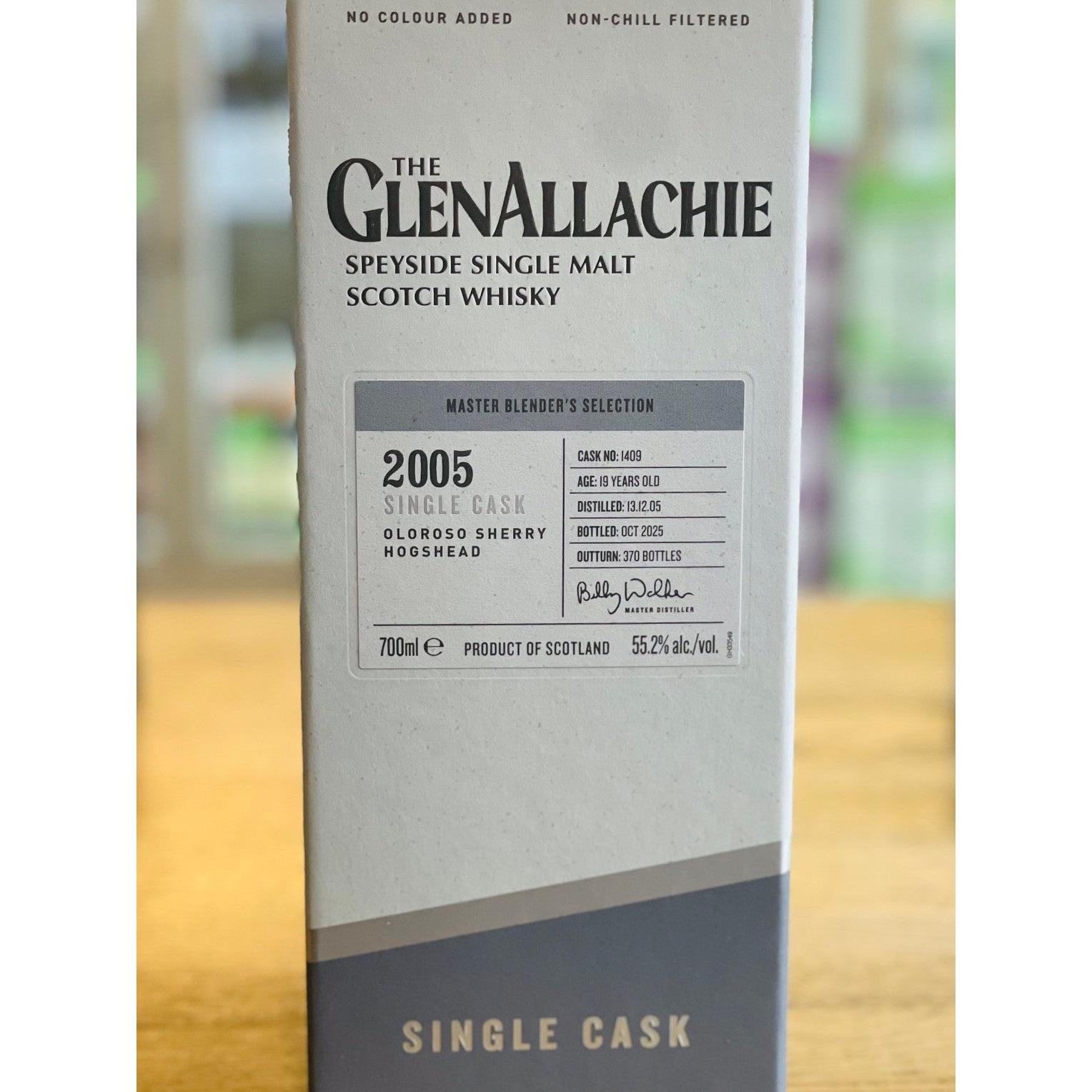 GlenAllachie 2005 Single Cask No. 1409 - 19 Year Old Oloroso Sherry Hogshead - Single Malt Scotch Whisky-Single Malt Scotch Whisky-Fountainhall Wines